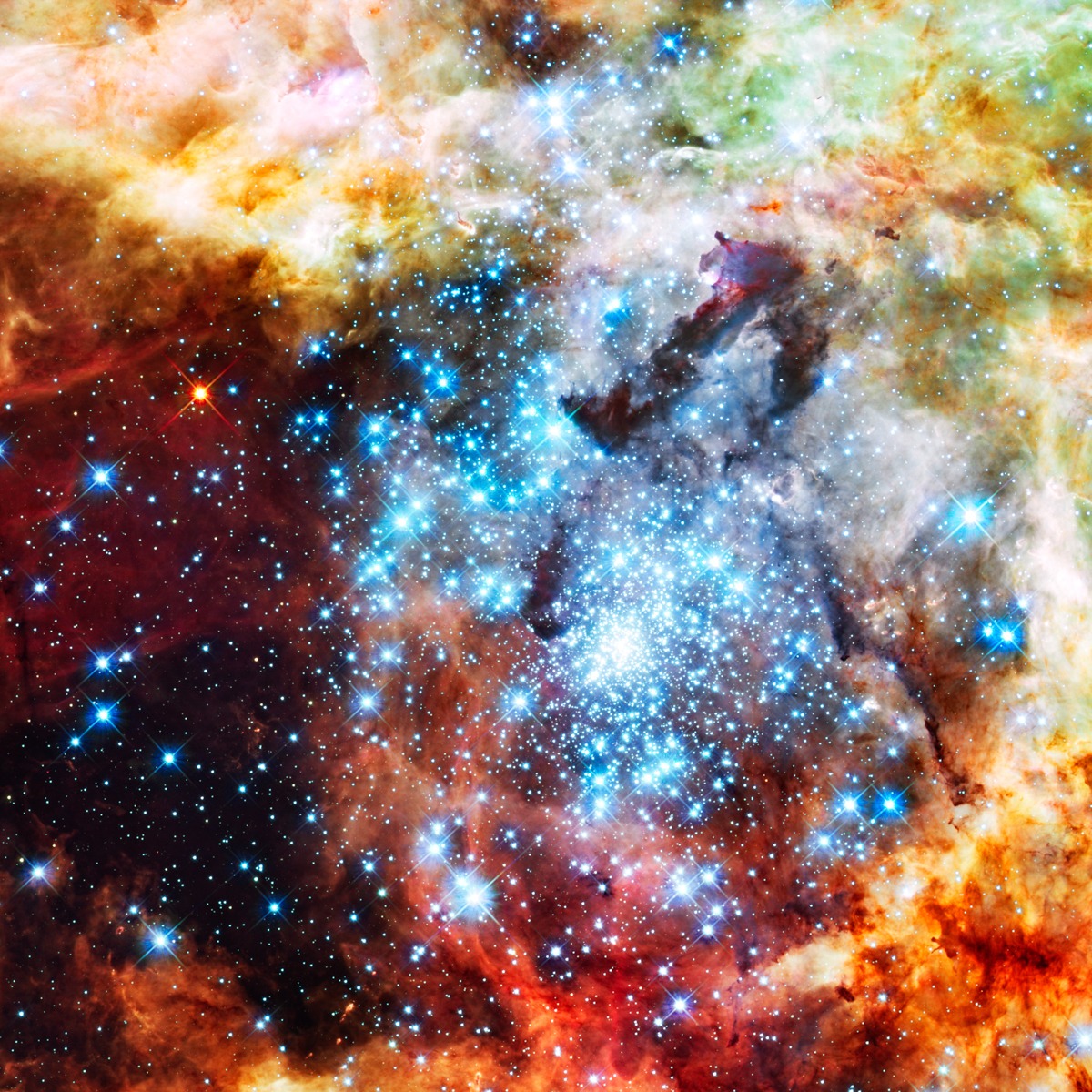 NASA – Merging Stars – Art Print on Paper or Canvas