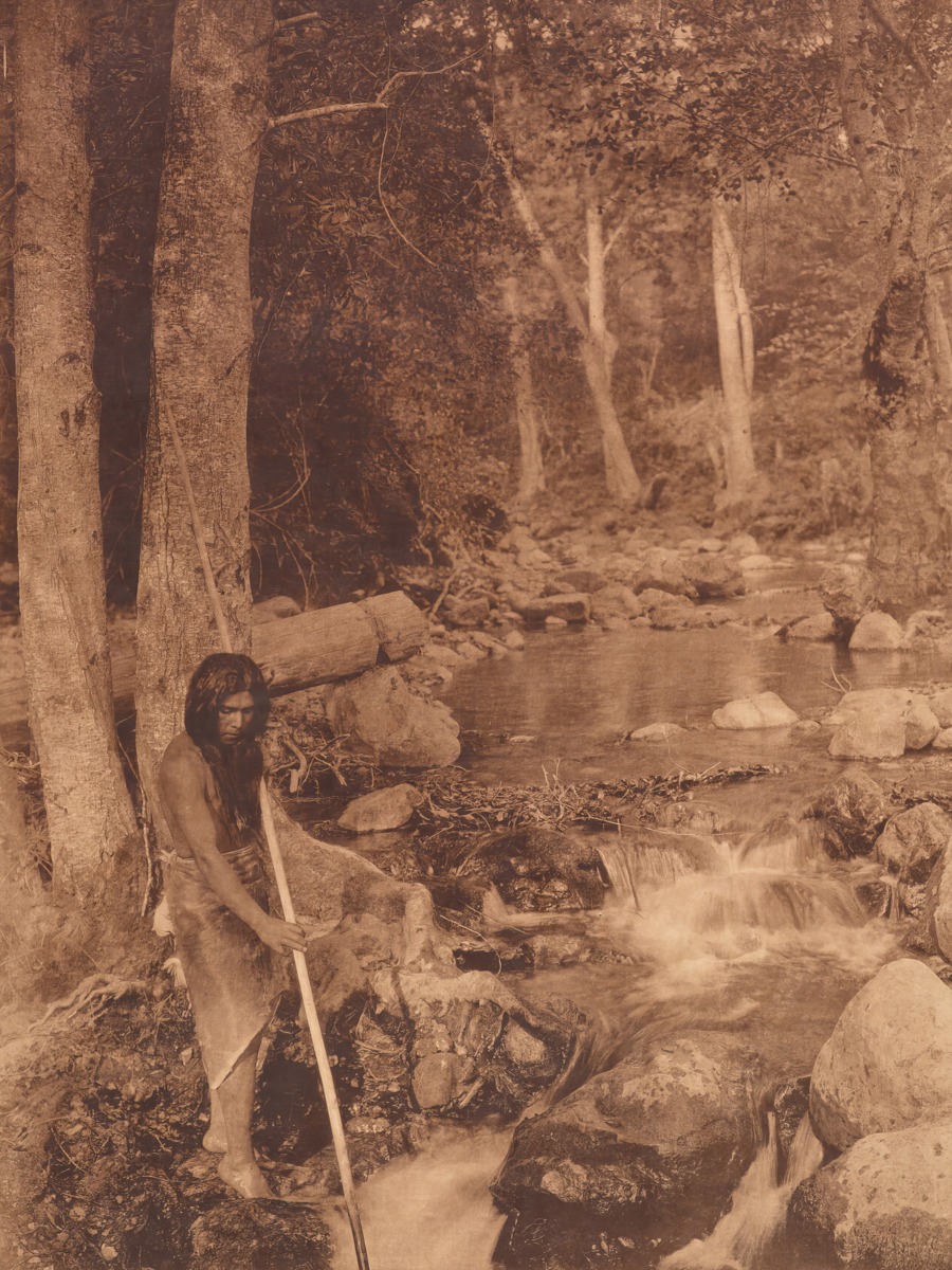 Edward S Curtis – The Salmon Stream – Art Print on Paper or Canvas