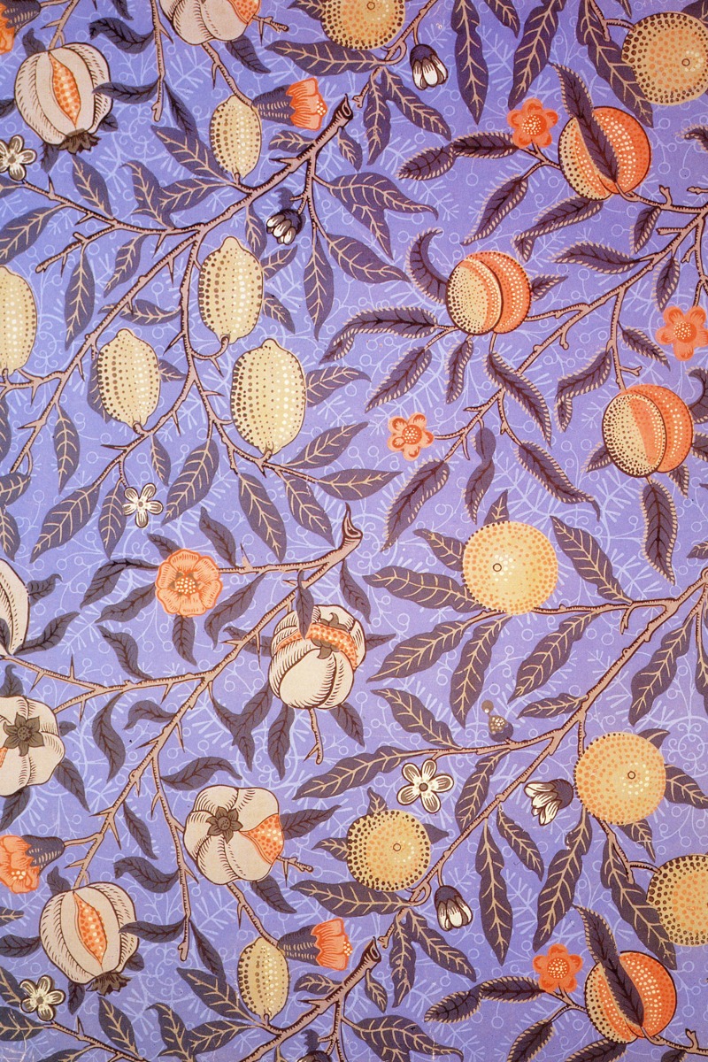 William Morris – Blue Fruit – Art Print on Paper or Canvas