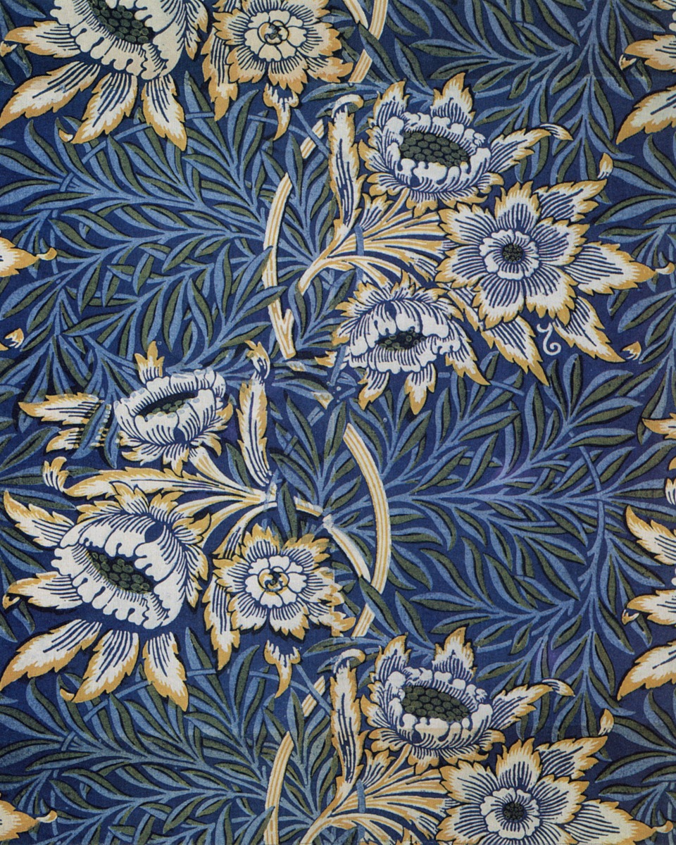 William Morris – Tulip and Willow Textile Design – Art Print on Paper or Canvas
