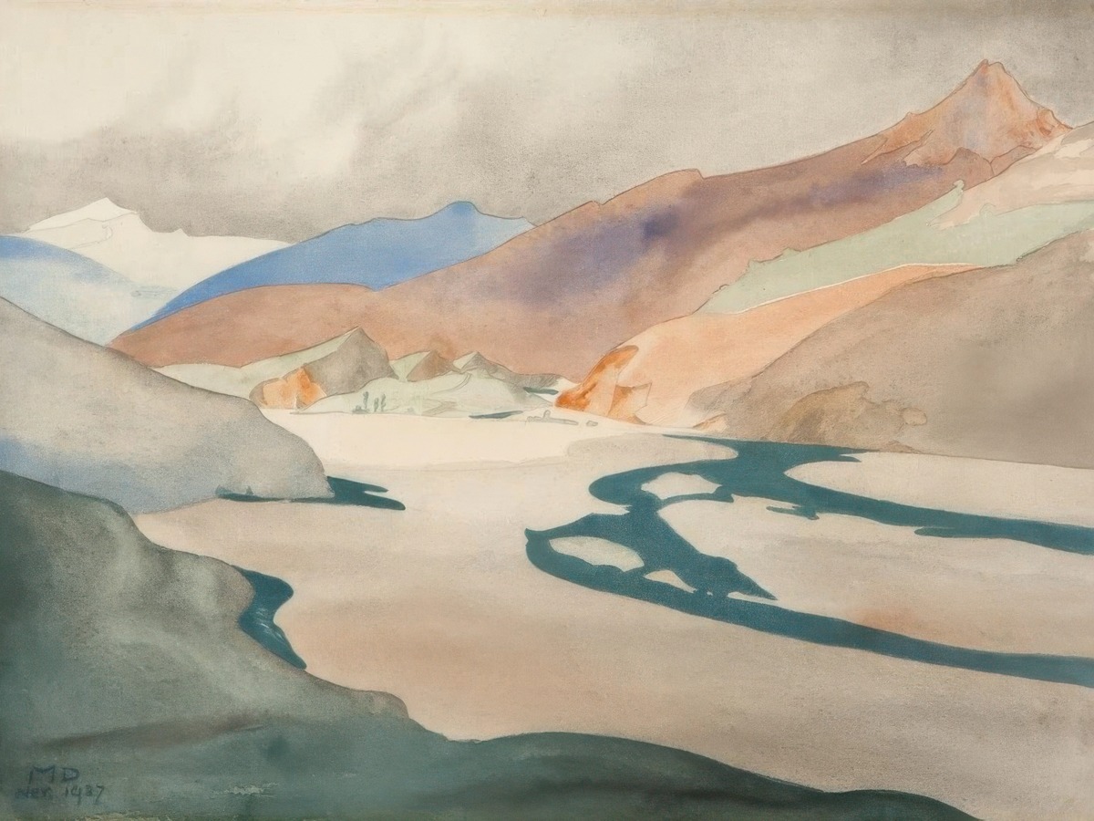 Maynard Dixon – Nevada Mountain Landscape – Art Print on Paper or Canvas