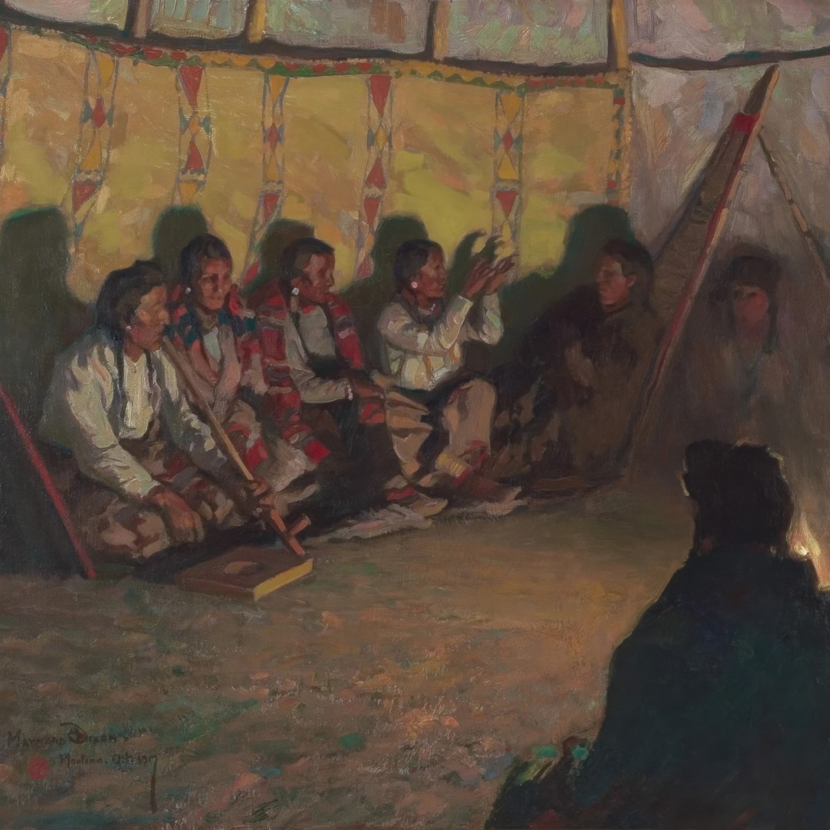 Maynard Dixon – Story Tellers – Art Print on Paper or Canvas