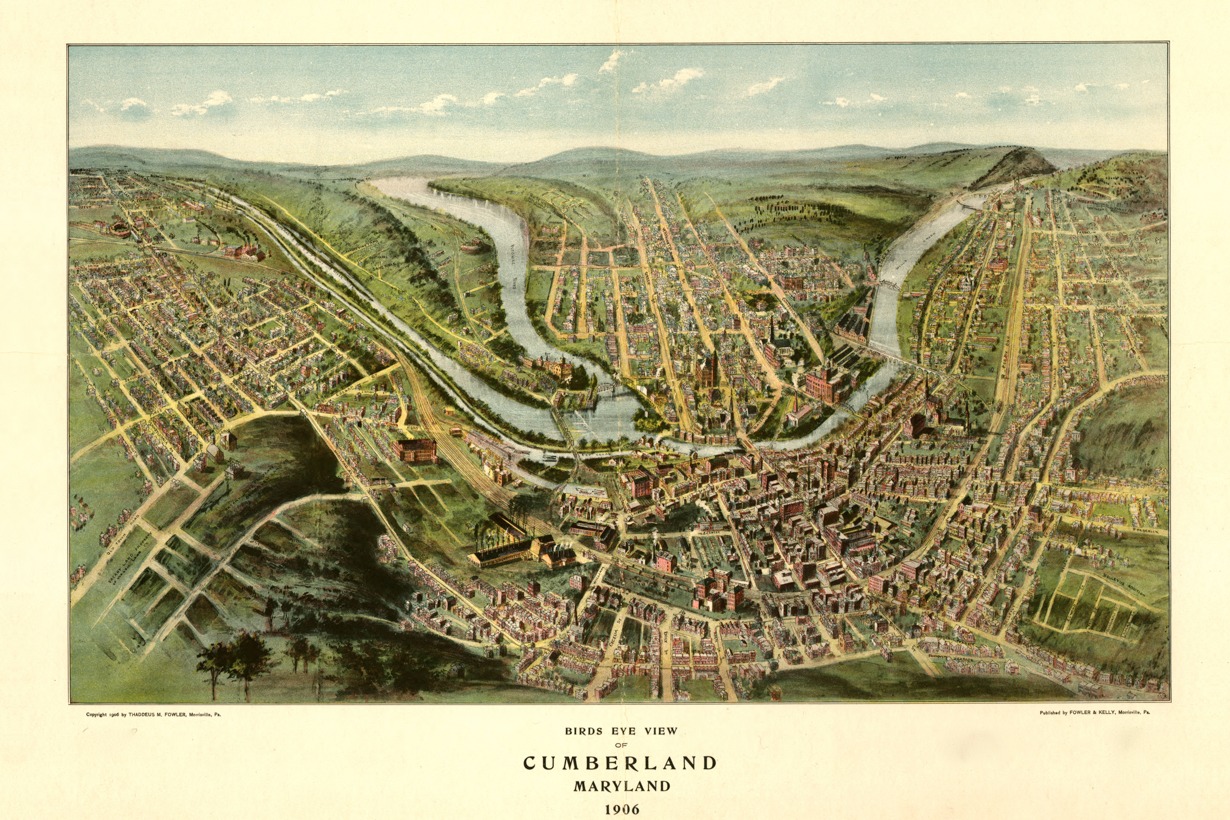 Vintage Places – Cumberland, Maryland – Art Print on Paper or Canvas