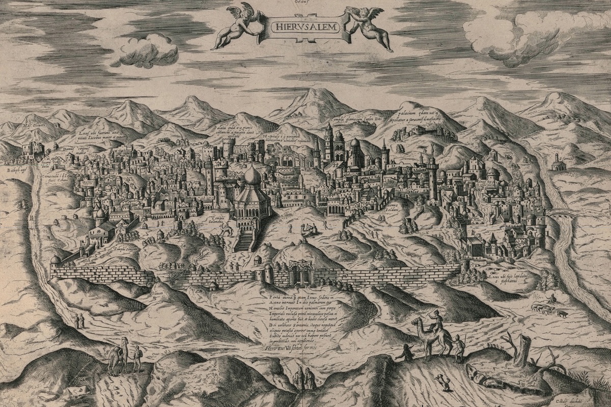 Vintage Maps – Antique Map of Jerusalem – Art Print on Paper or Canvas