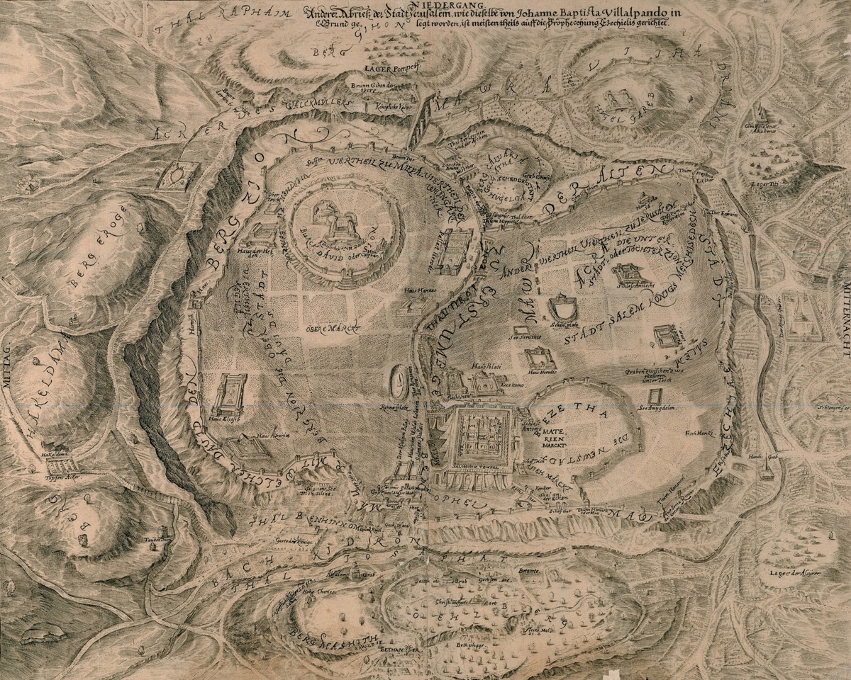 Vintage Maps – Antique Map of Jerusalem – Art Print on Paper or Canvas