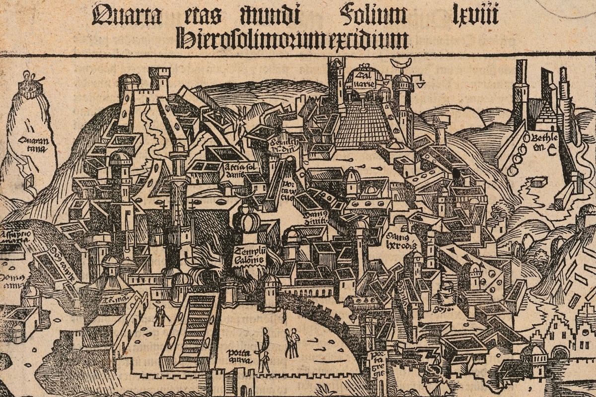 Vintage Maps – Antique Map of Jerusalem – Art Print on Paper or Canvas