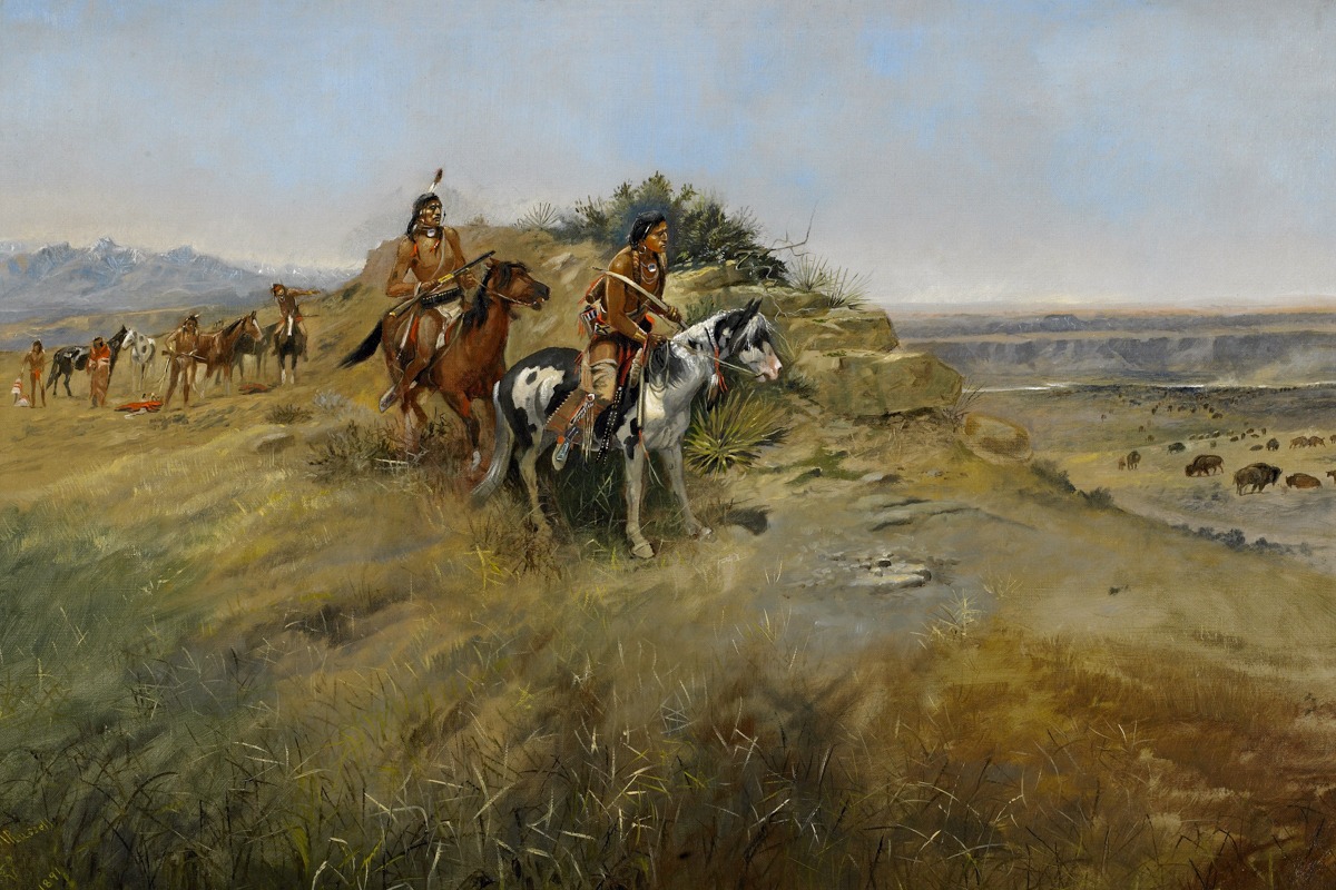 Charles Marion Russell – Buffalo Hunt – Art Print on Paper or Canvas