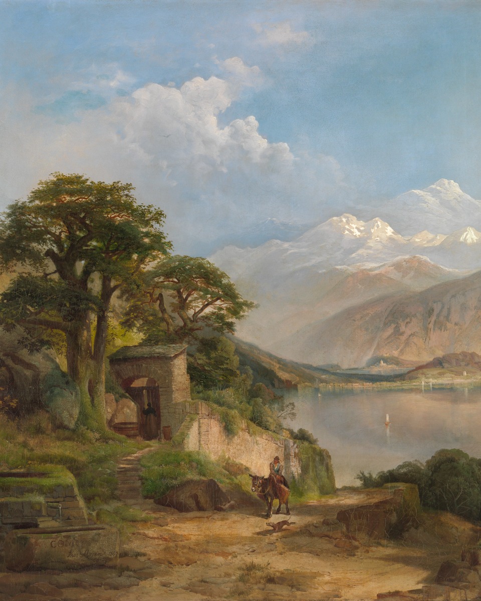 Thomas Moran – Lake Como – Art Print on Paper or Canvas