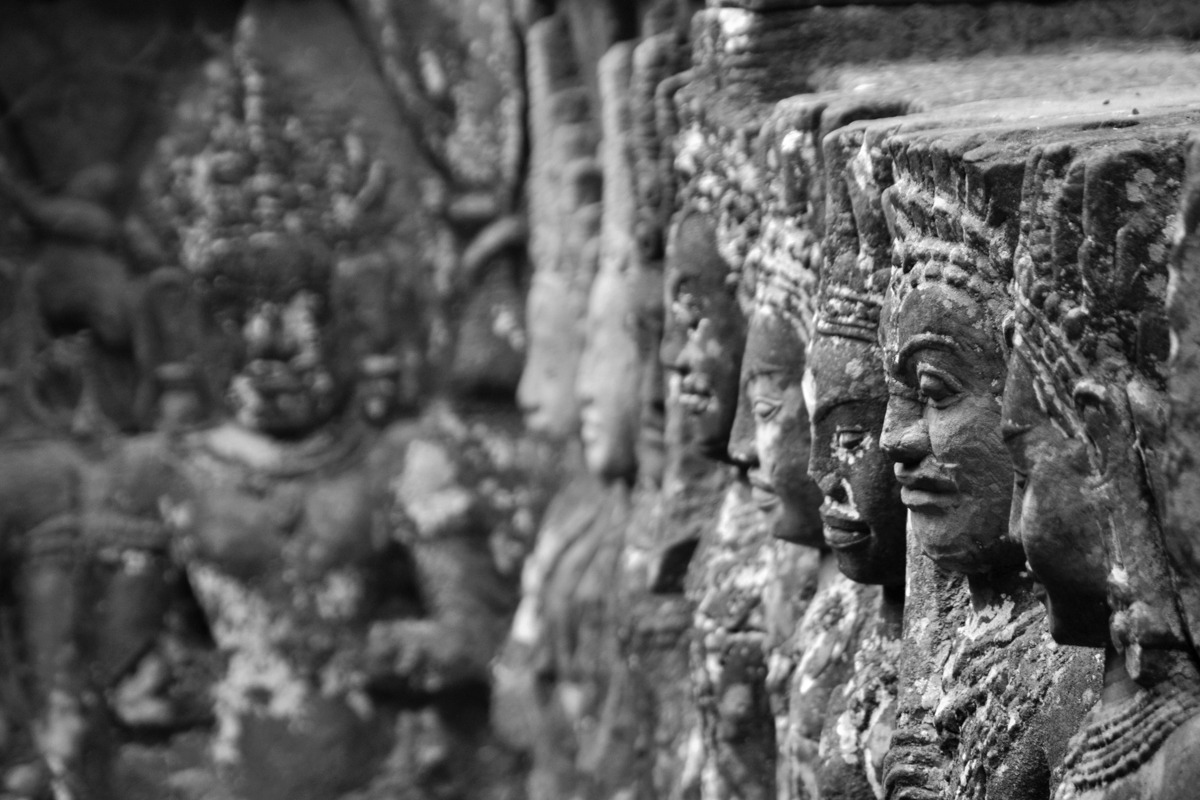 Artographie – Buddhist Temple Wall Carving – Art Print on Paper or Canvas