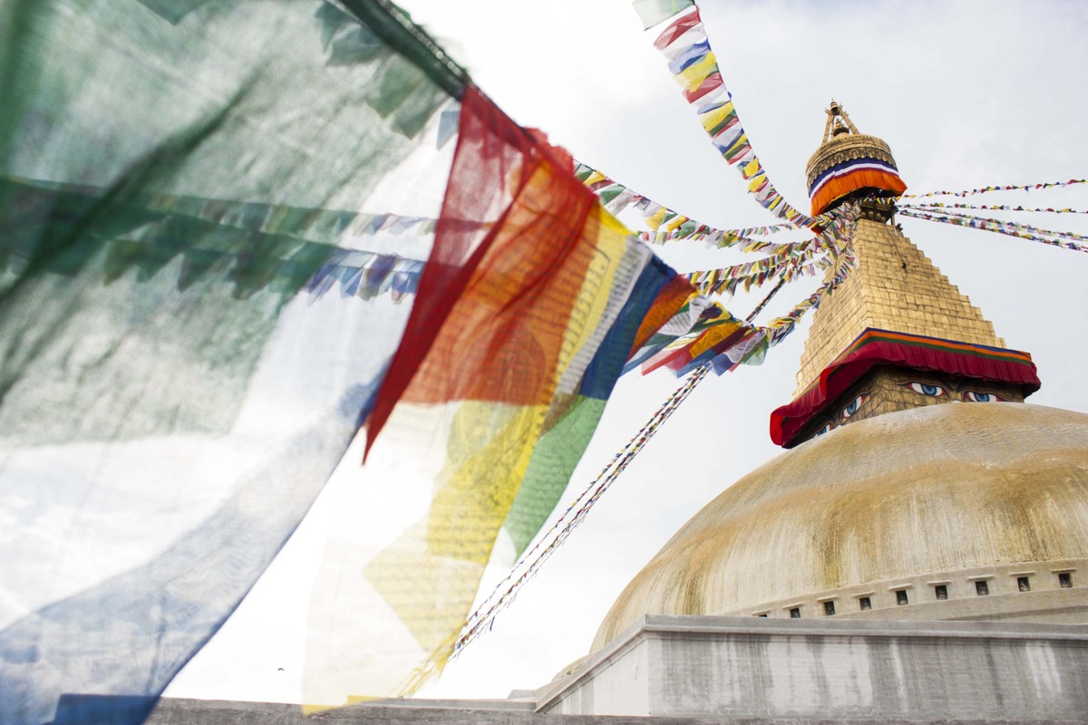 Artographie – Stupa Colors Sky Flag – Art Print on Paper or Canvas