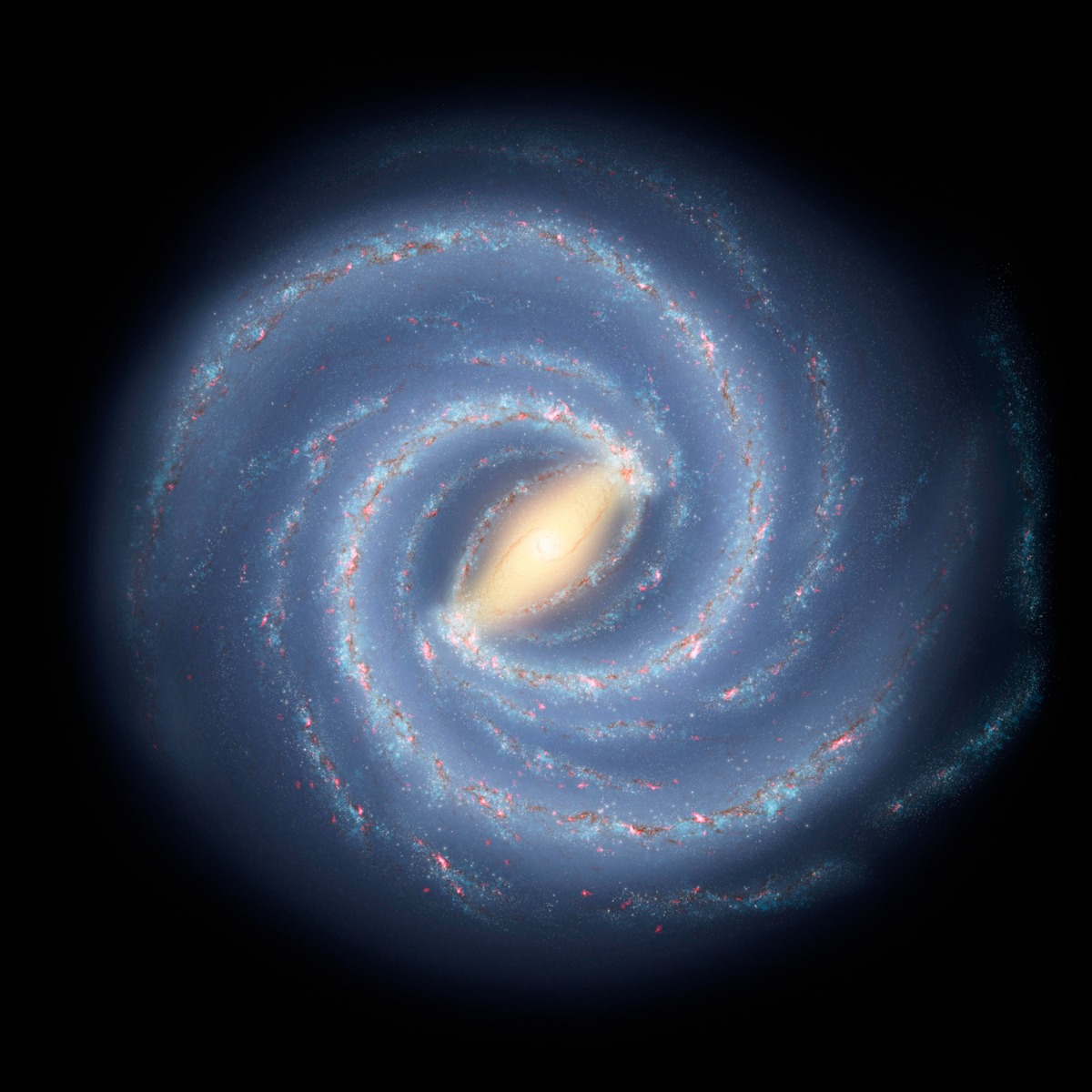 NASA – Artist Concept of the Milky Way – Art Print on Paper or Canvas