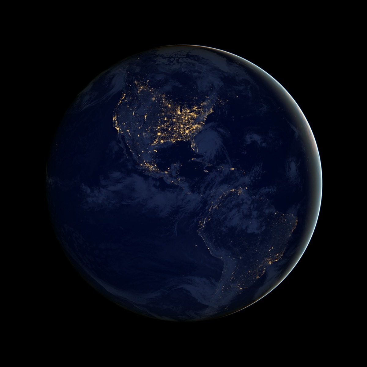 NASA – Planet Earth North and South America – Art Print on Paper or Canvas