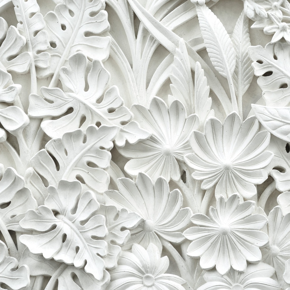 Artographie – White Leaves – Art Print on Paper or Canvas