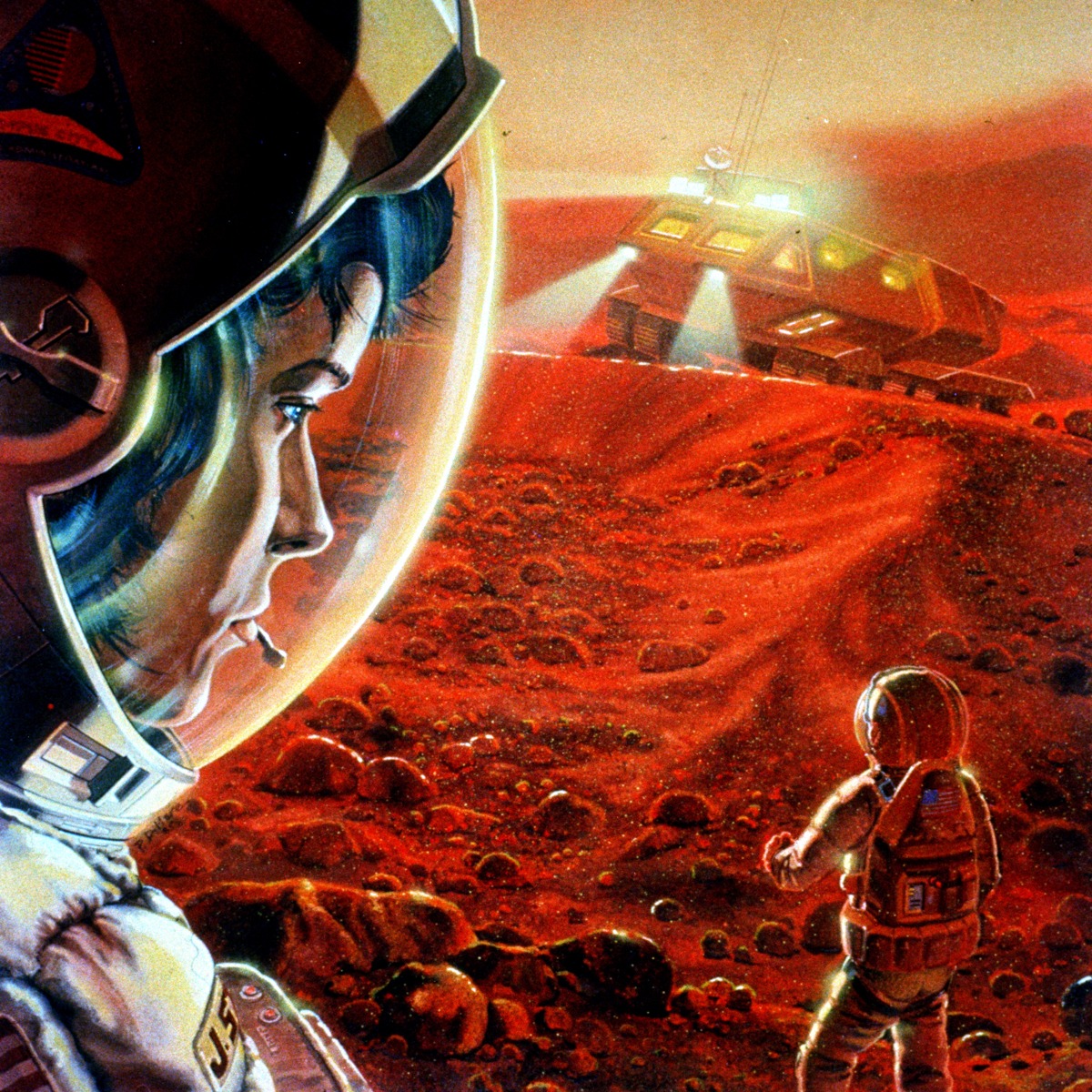 NASA – Artist Concept Depicts Astronauts Walking on Mars – Paper or Canvas