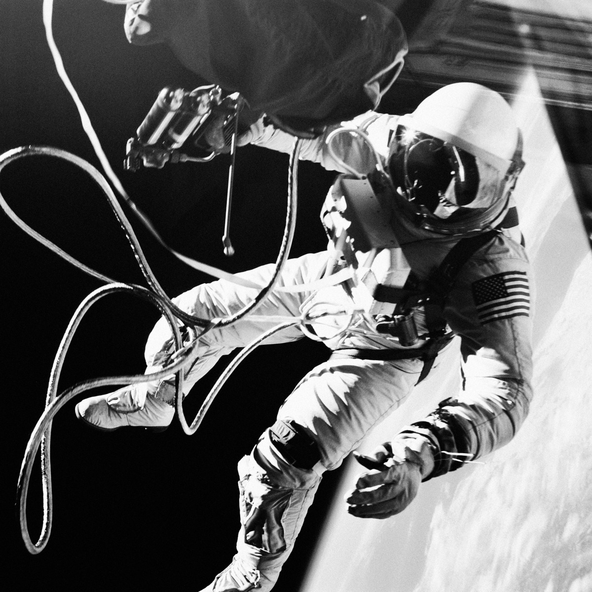 NASA – Astronaut Edward H. White II Outside the Gemini IV Spacecraft – Art Print