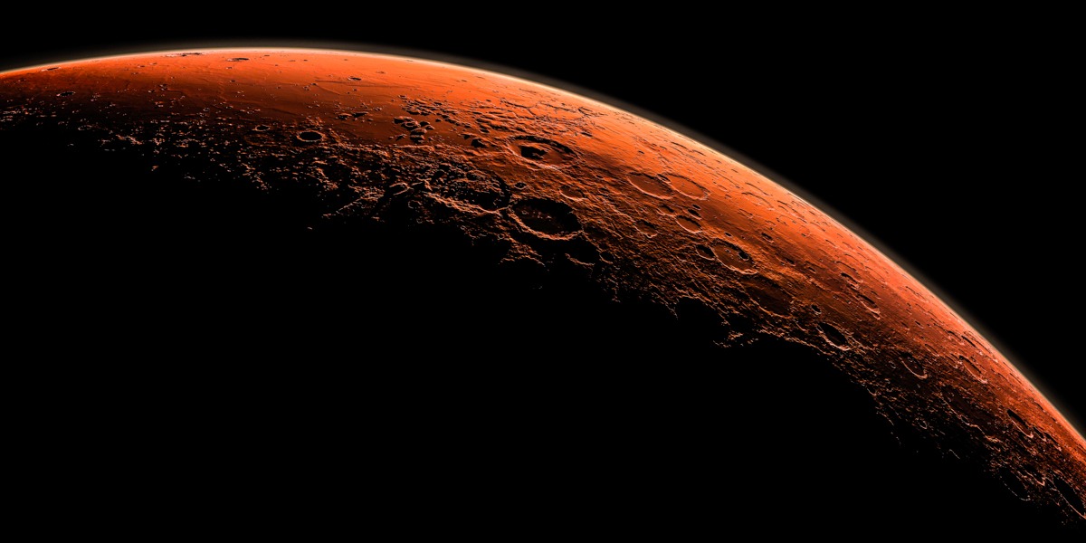 NASA – Computer Generated View of Mars – Art Print on Paper or Canvas