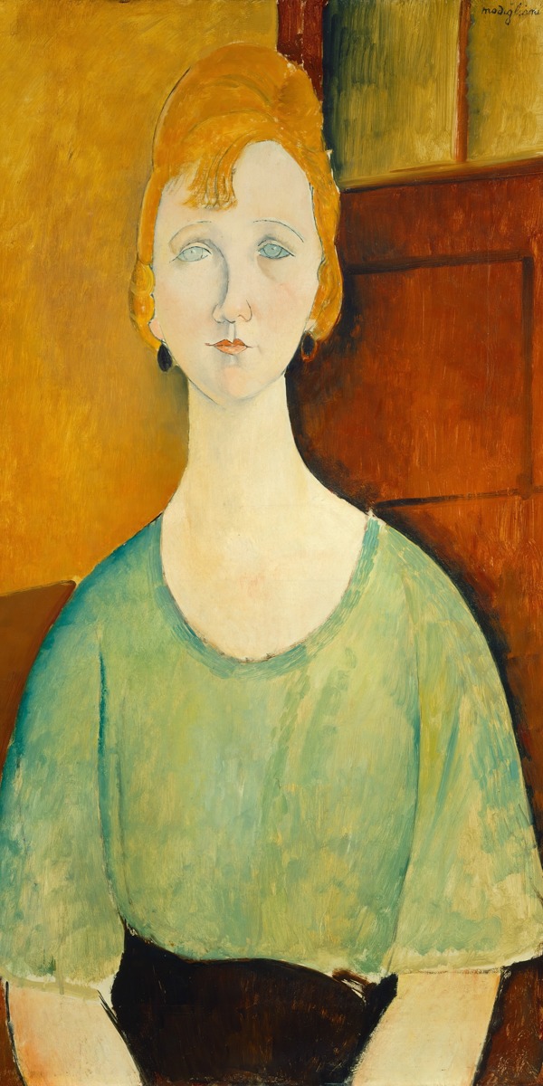 Amedeo Modigliani – Girl in a Green Blouse – Art Print on Paper or Canvas