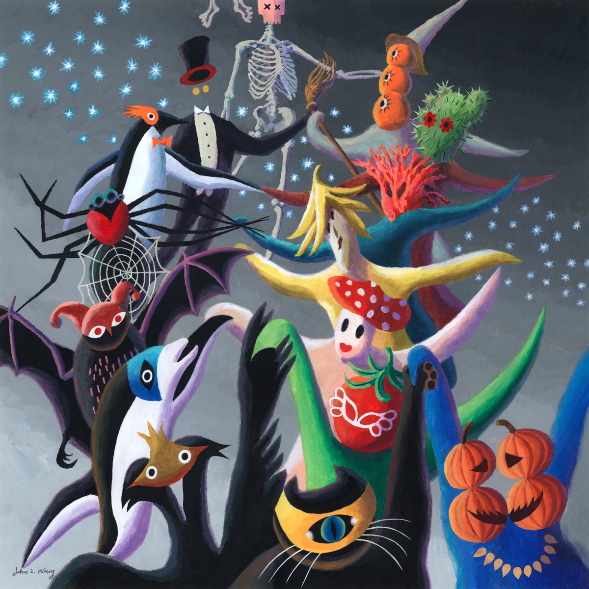 John Z. Wang – Halloween Masked Ball – Art Print on Paper or Canvas