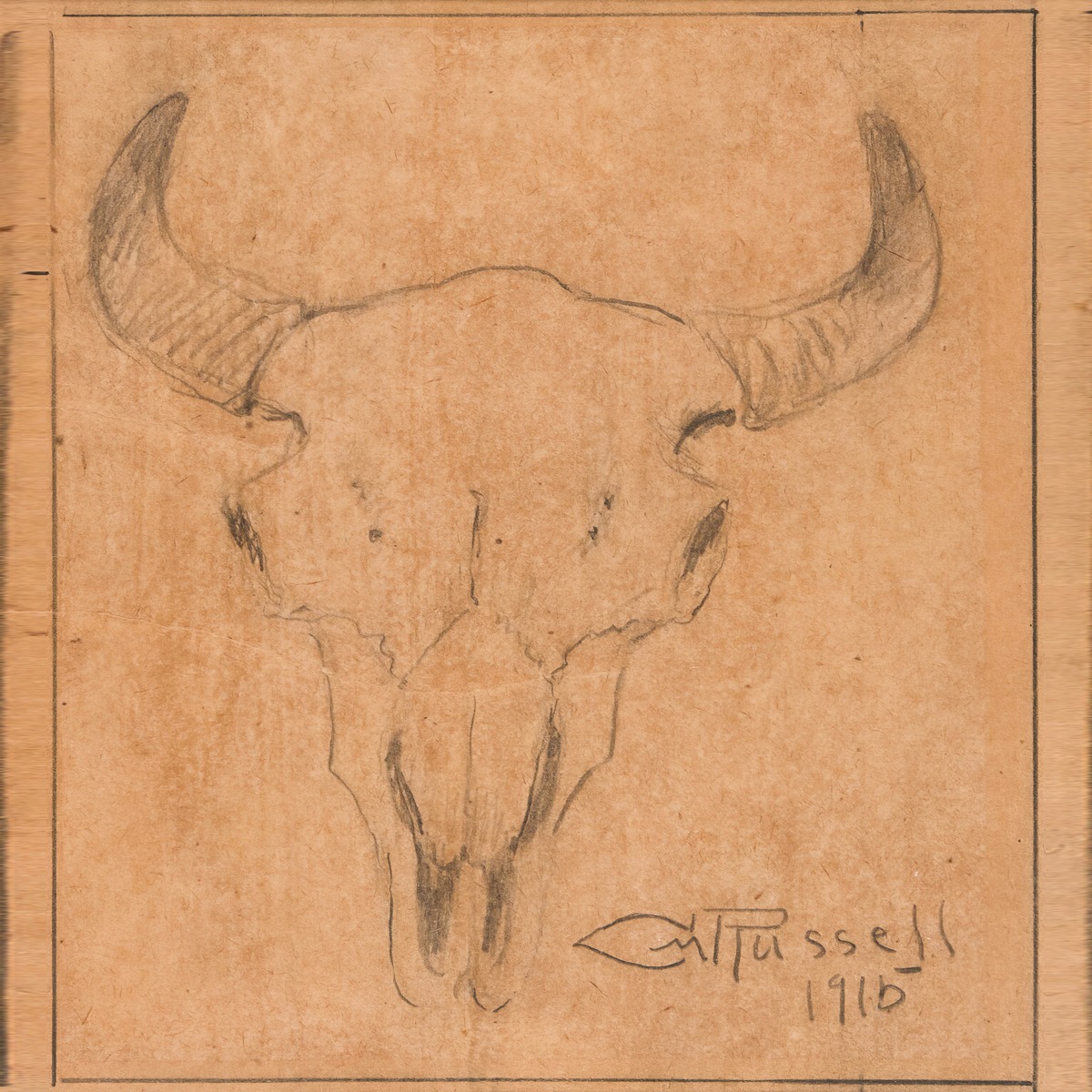 Charles Marion Russell – Buffalo Skull – Art Print on Paper or Canvas