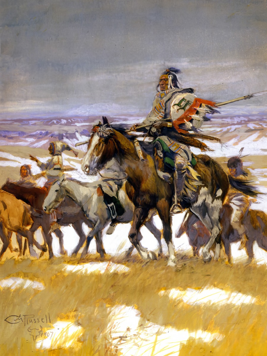 Charles Marion Russell - Crow Scouts in Winter - Art Print on Paper or Canvas