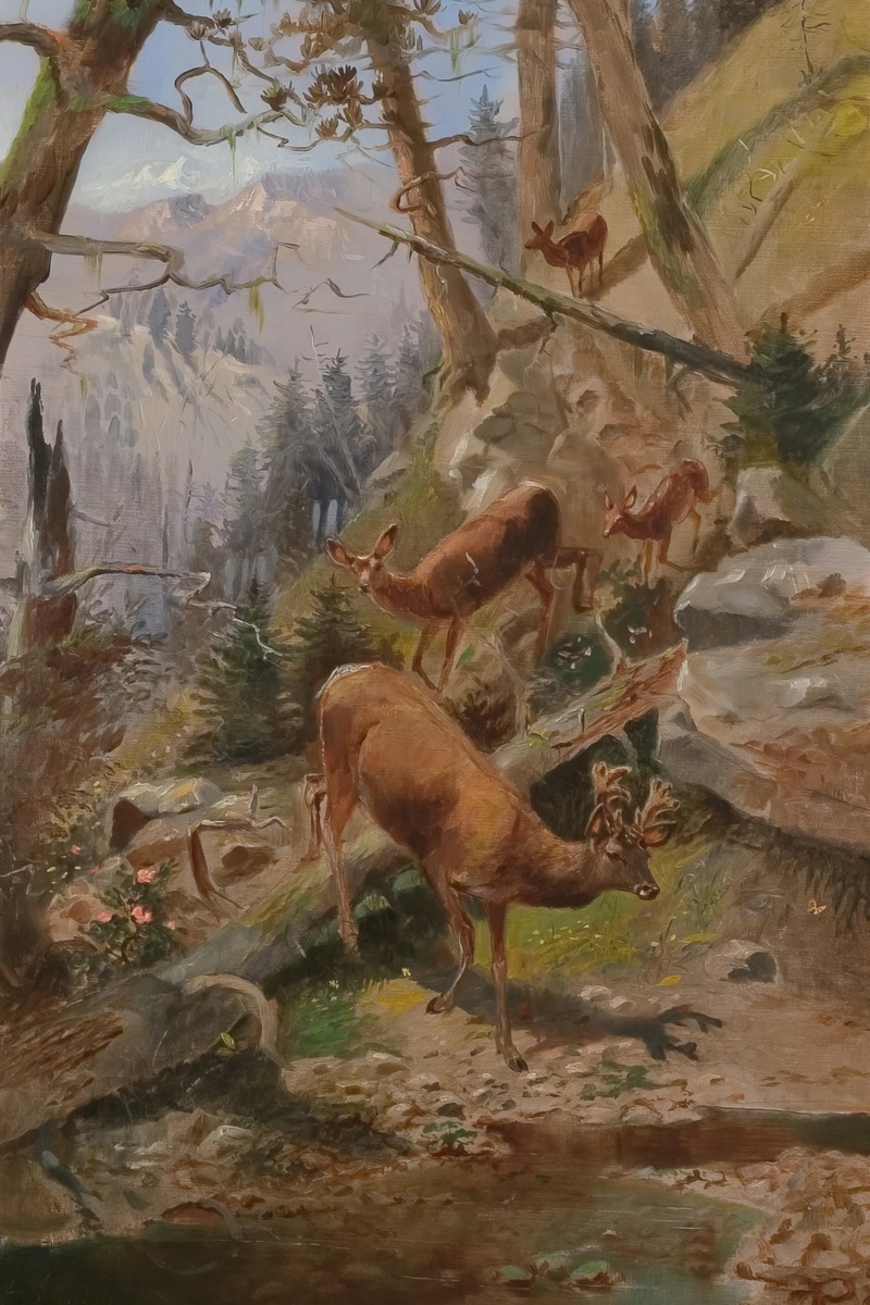 Charles Marion Russell – Glacier Park Deer – Art Print on Paper or Canvas