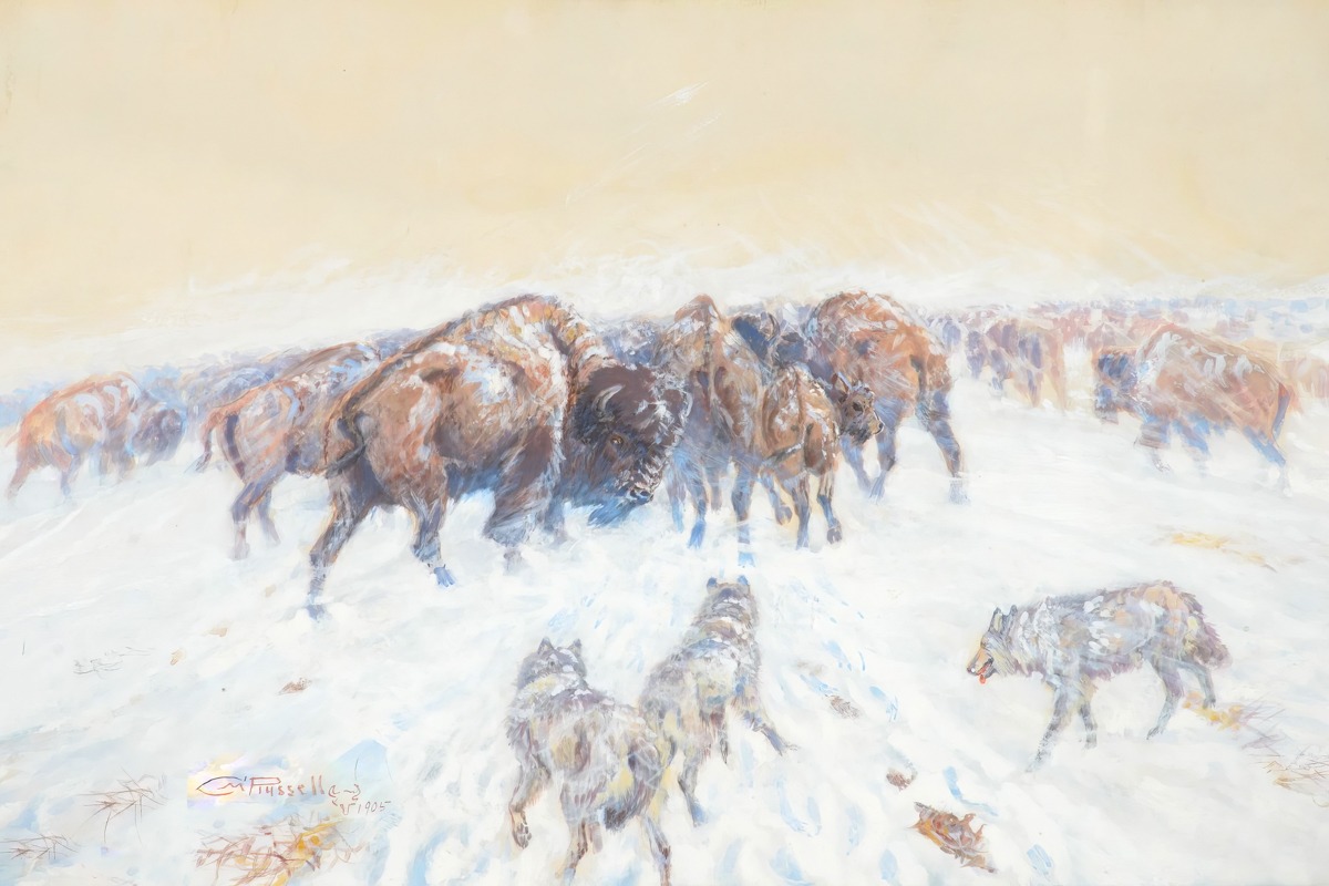 Charles Marion Russell – Montana Winter – Art Print on Paper or Canvas