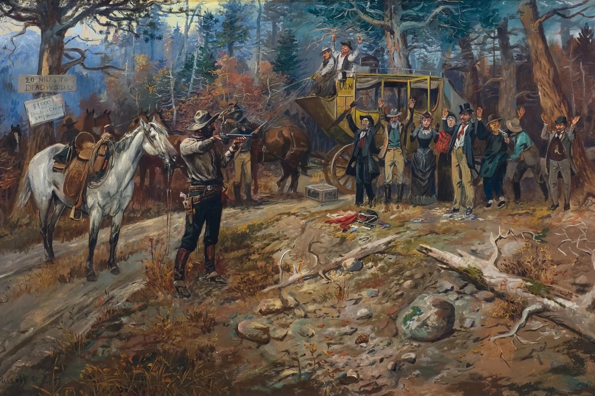 Charles Marion Russell – The Hold Up – Art Print on Paper or Canvas