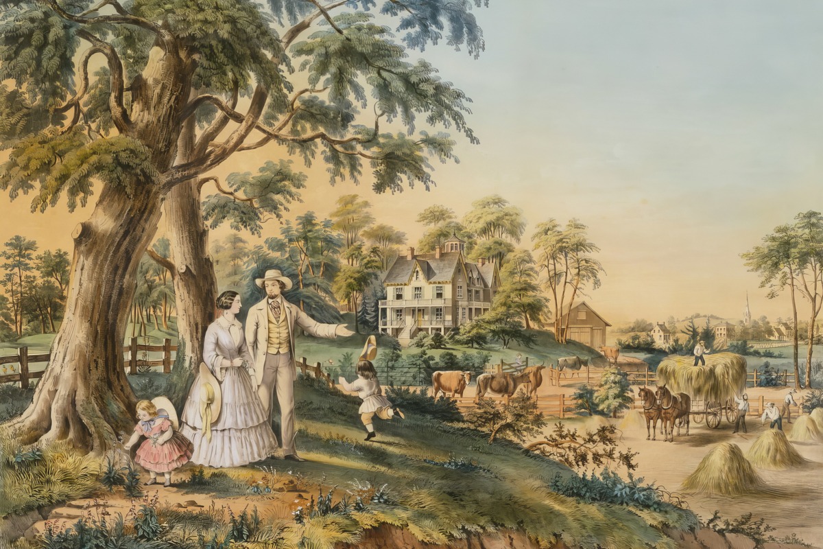 Frances Flora Bond Palmer – American Country Life. Summers Evening – Art Print