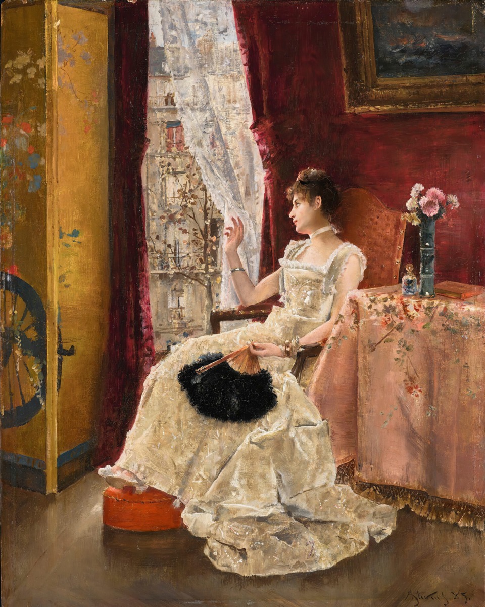 Alfred Stevens – Reverie – Art Print on Paper or Canvas