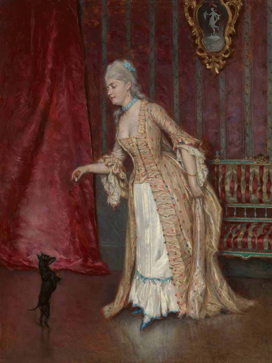 Alfred Stevens – Standing Figure of a Woman – Art Print on Paper or Canvas