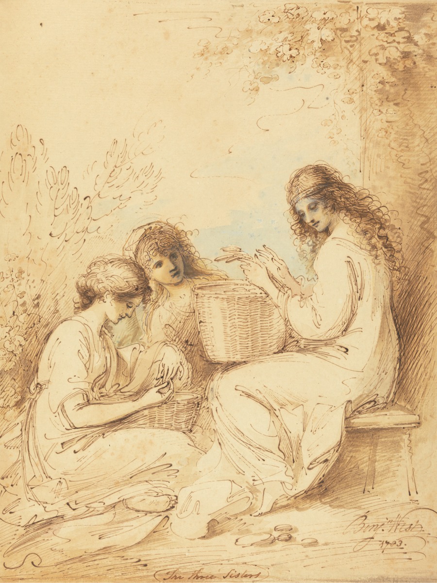 Benjamin West – The Three Sisters – Art Print on Paper or Canvas
