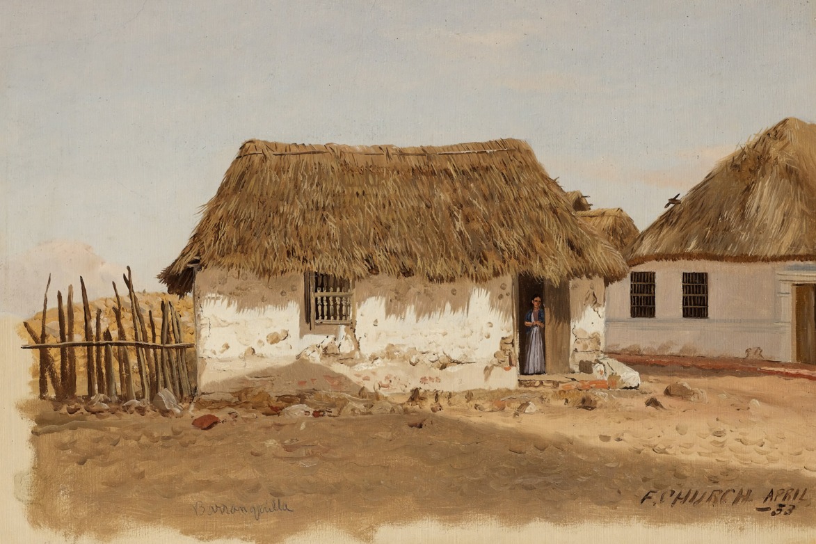 Frederic Edwin Church – Colombia, Barranquilla, Two Houses – Paper or Canvas