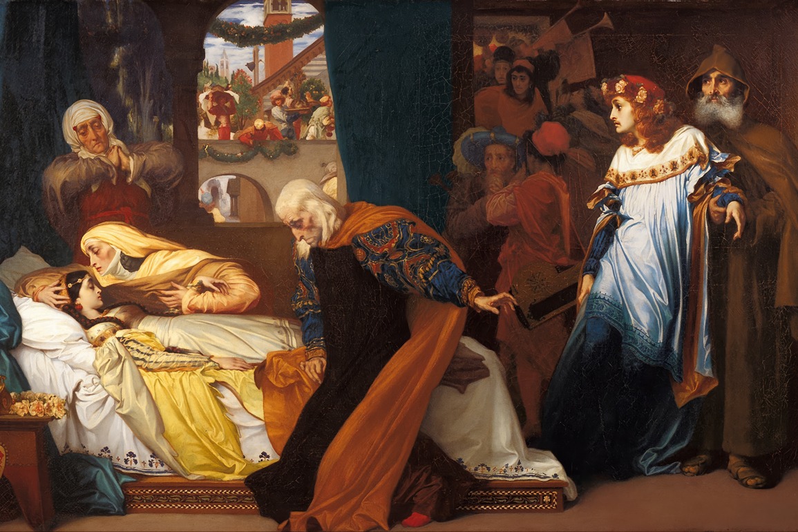 Frederic Leighton – The Feigned Death of Juliet – Art Print on Paper or Canvas