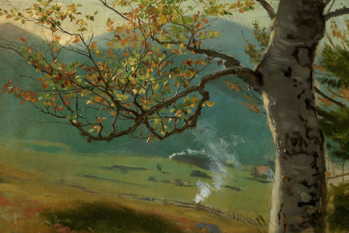 Thoma Tree Hans Thoma - Autumnal Tree in Front of Wiesental - Art Print on Paper ...