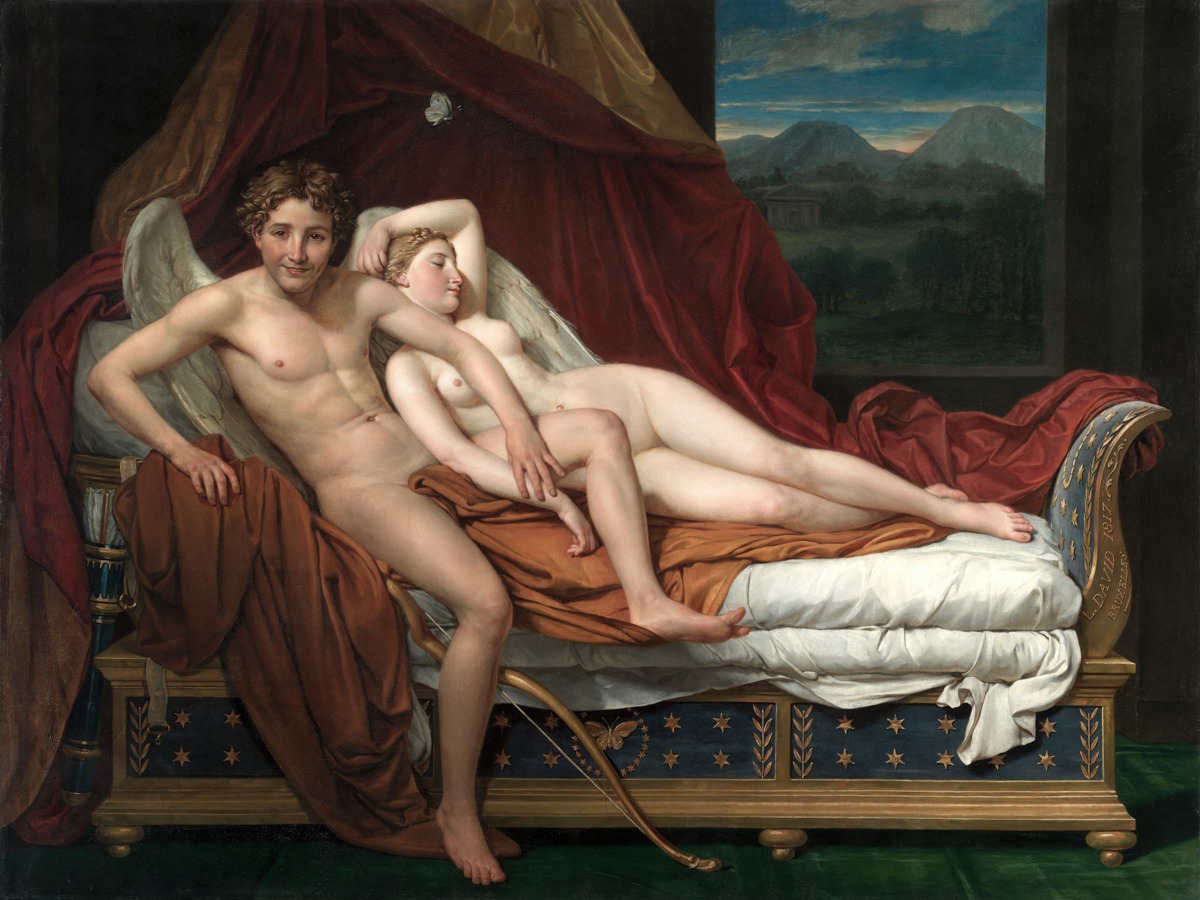 Jacques-Louis David – Cupid and Psyche – Art Print on Paper or Canvas