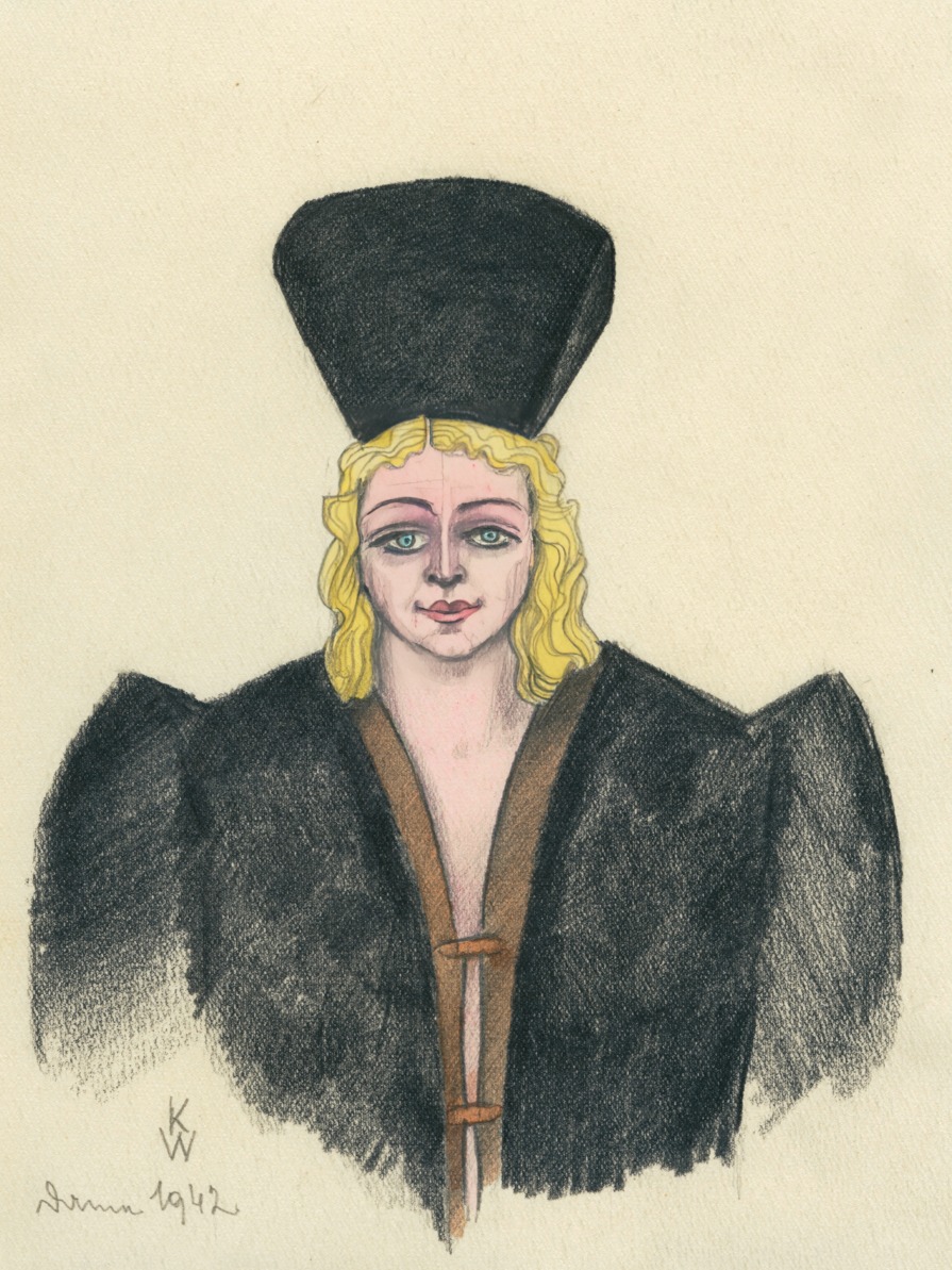 Karl Wiener – Dame – Art Print on Paper or Canvas