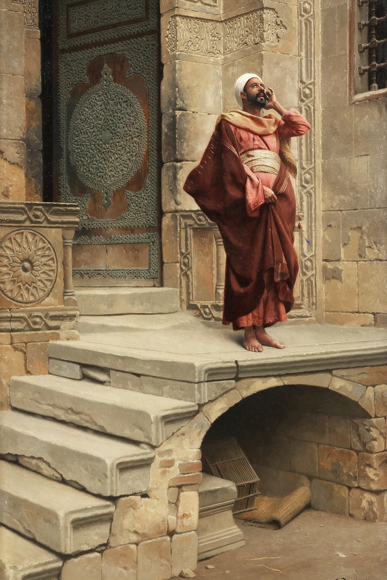 Ludwig Deutsch – Calling the Faithful – Art Print on Paper or Canvas
