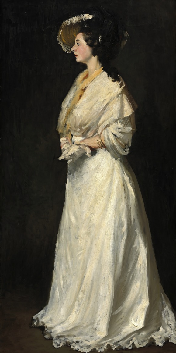 Robert Henri – Young Woman in White – Art Print on Paper or Canvas