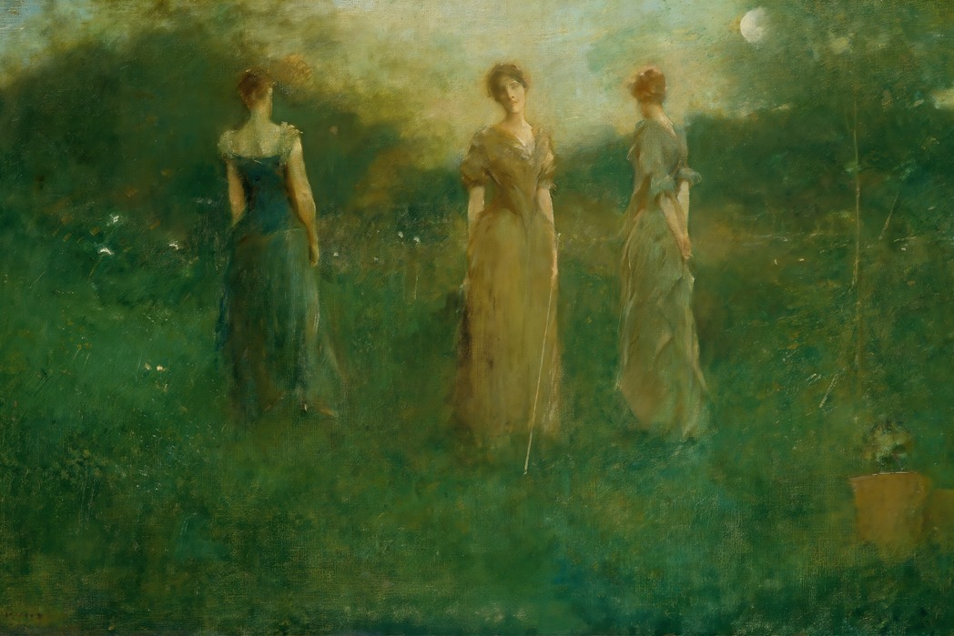 Thomas Wilmer Dewing – In the Garden – Art Print on Paper or Canvas