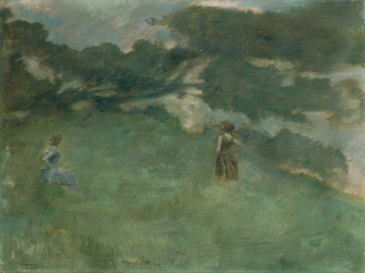 Thomas Wilmer Dewing – The Hermit Thrush – Art Print on Paper or Canvas