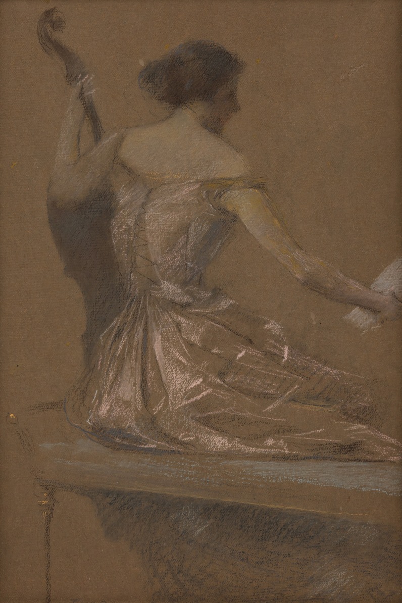 Thomas Wilmer Dewing – The Musician – Art Print on Paper or Canvas