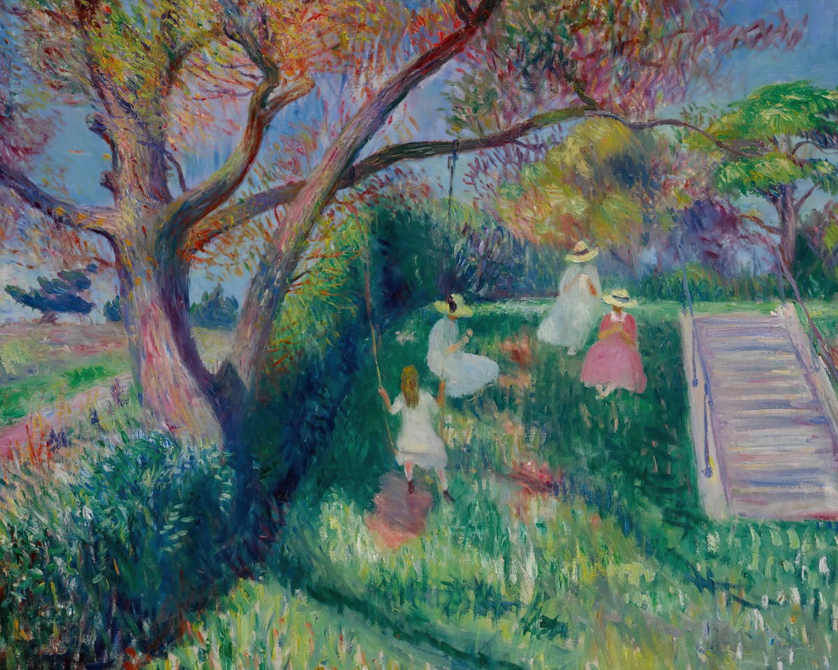 William James Glackens – The Swing – Art Print on Paper or Canvas
