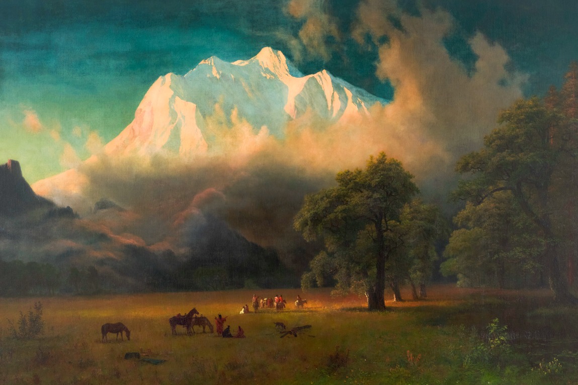 Albert Bierstadt – Mount Adams, Washington – Art Print on Paper or Canvas
