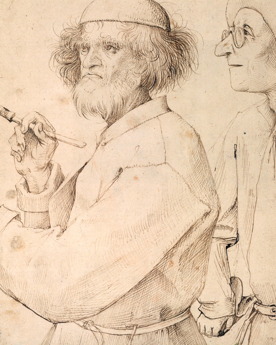 Pieter Bruegel the Elder – The Painter and the Buyer – Paper or Canvas