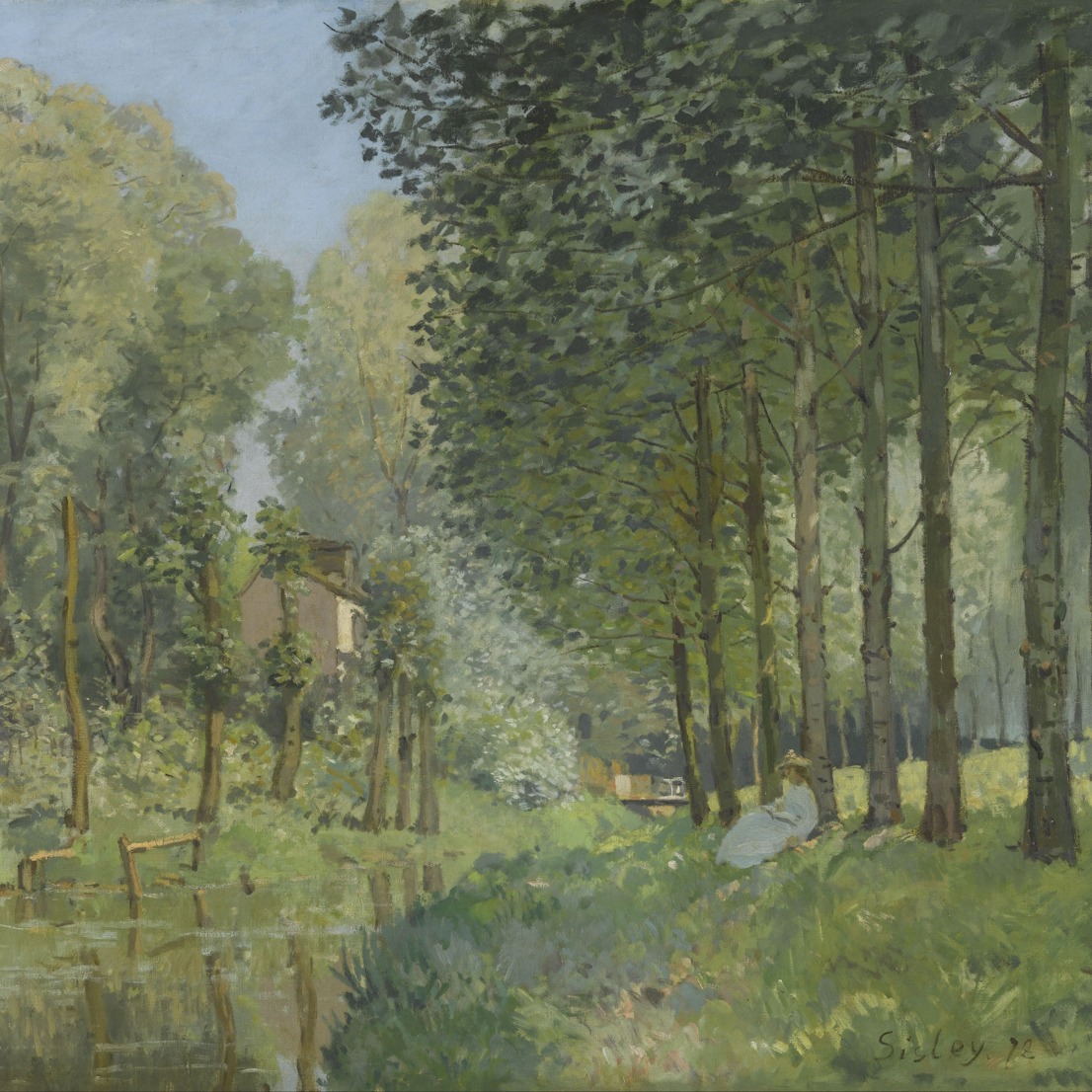 Alfred Sisley – Rest Along the Stream. Edge of the Wood – Paper or Canvas
