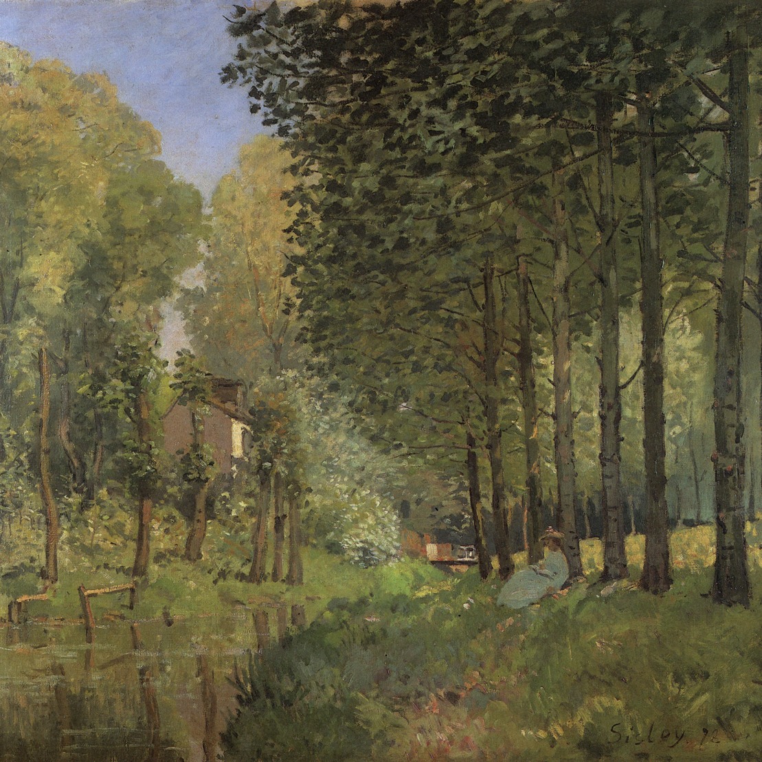 Alfred Sisley – Rest by the Stream, Lisiere De Bois – Paper or Canvas