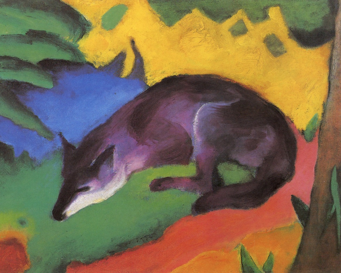Franz Marc – Blue-Black Fox – Art Print on Paper or Canvas
