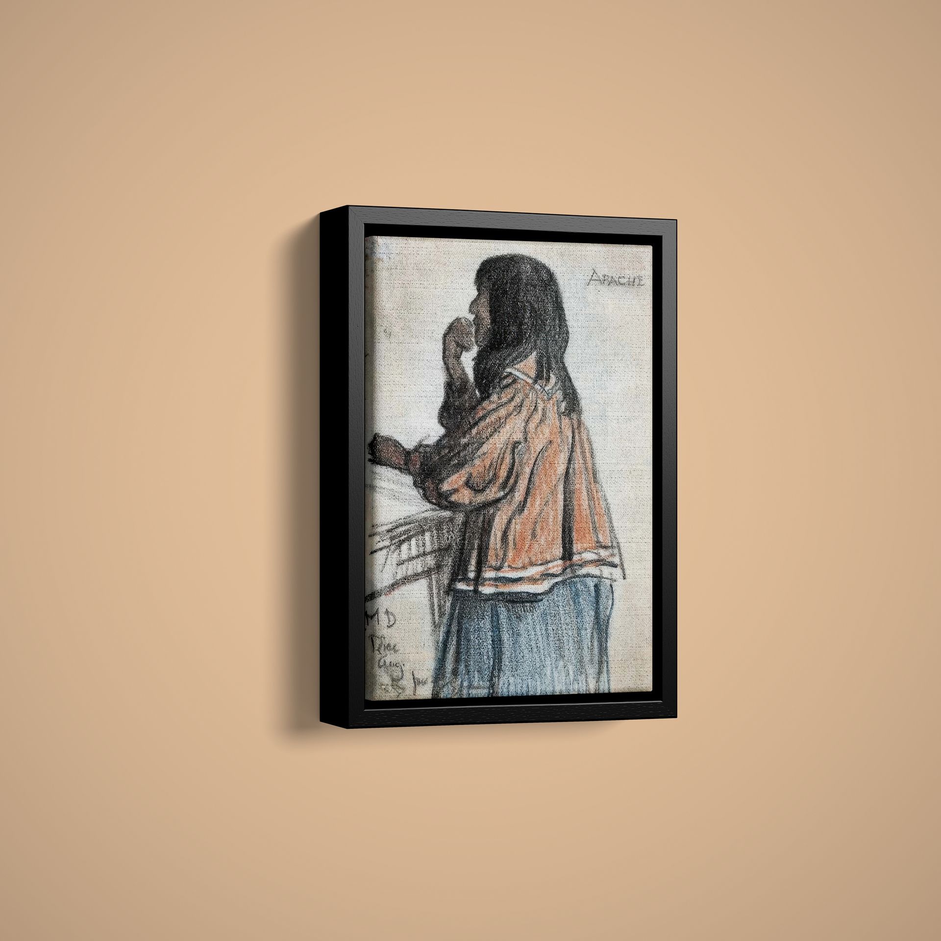 Maynard Dixon - Apache Woman at Trading Post - Art Print on Paper