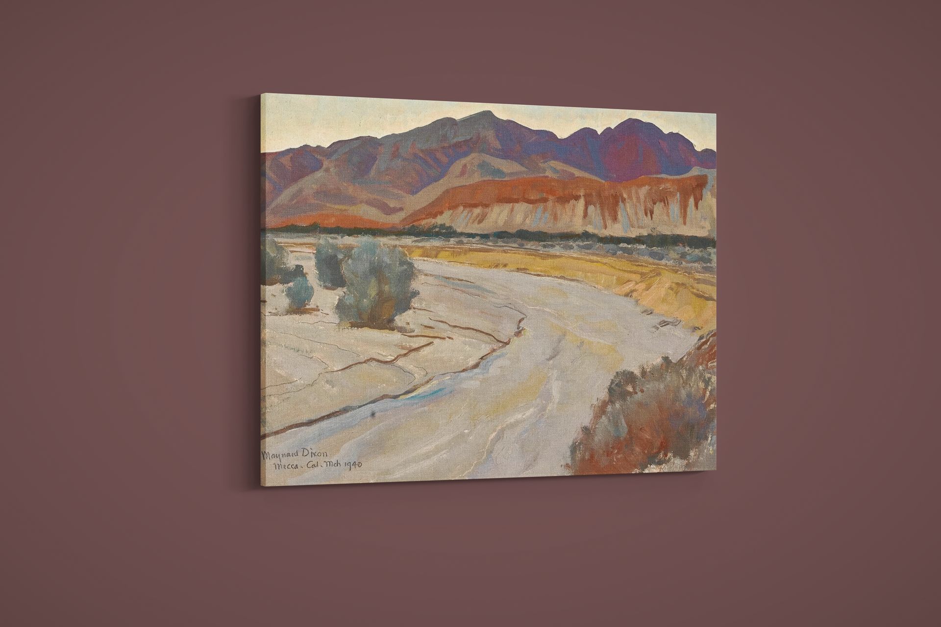 Maynard Dixon – Evening on Orocopio, Painted Canyon – Paper or Canvas