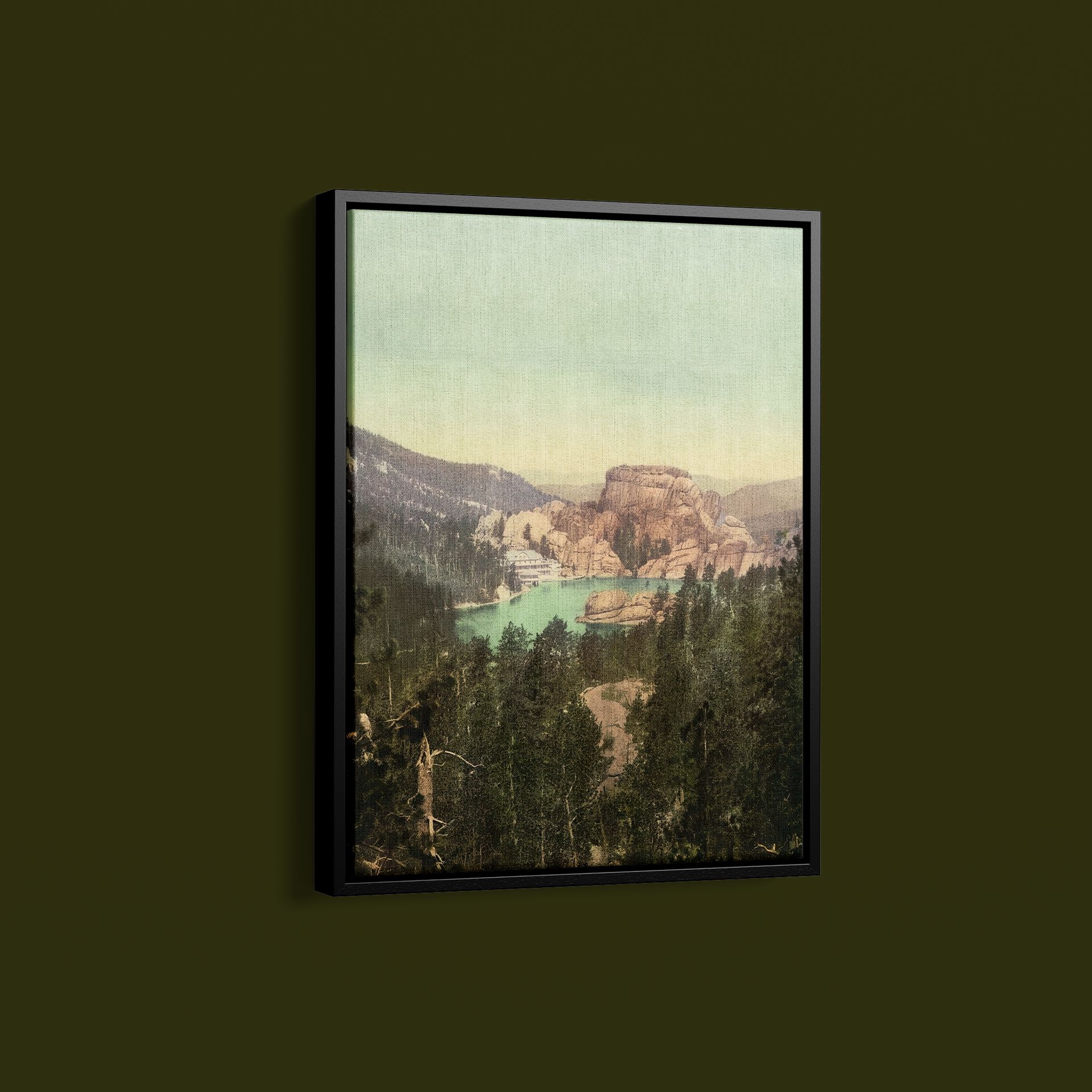 Vintage Photochrom United States – South Dakota – Sylvan Lake – Paper or Canvas